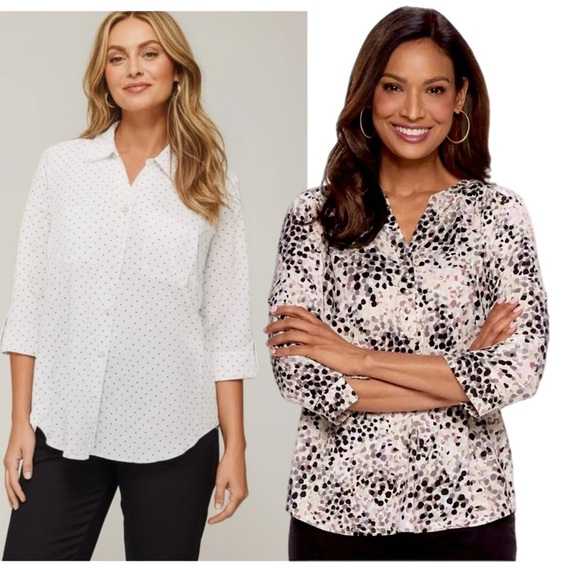 Sag Harbor Tops - Lot Of 4 Women’s Size Large Dress Top Blouses Emily Daniels Sag Harbor Buttoned